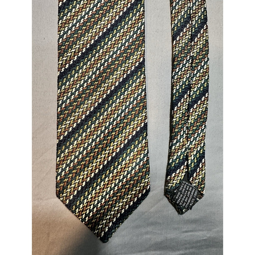 Missoni Earth‎ Tones Striped Original 100% Silk Made In Italy